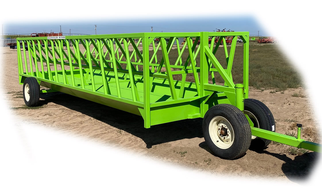 Flying A 20' Portable Hay Wagon Cattle Feeder